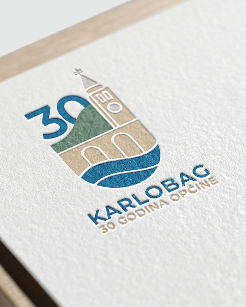 Dizajn logotipa za tridesetu godišnjicu Općine Karlobaga