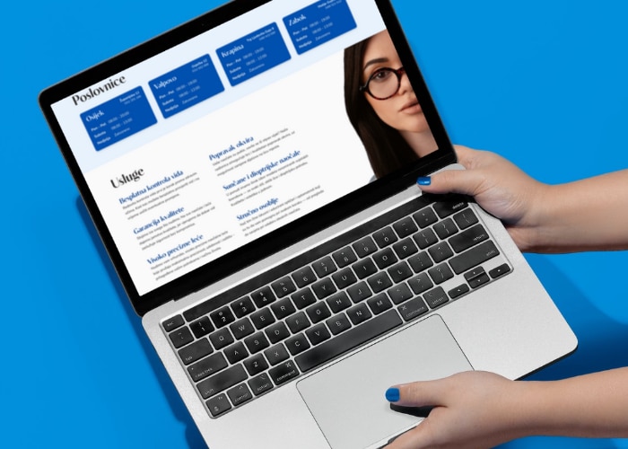 dizajn web stranice za klijenta
