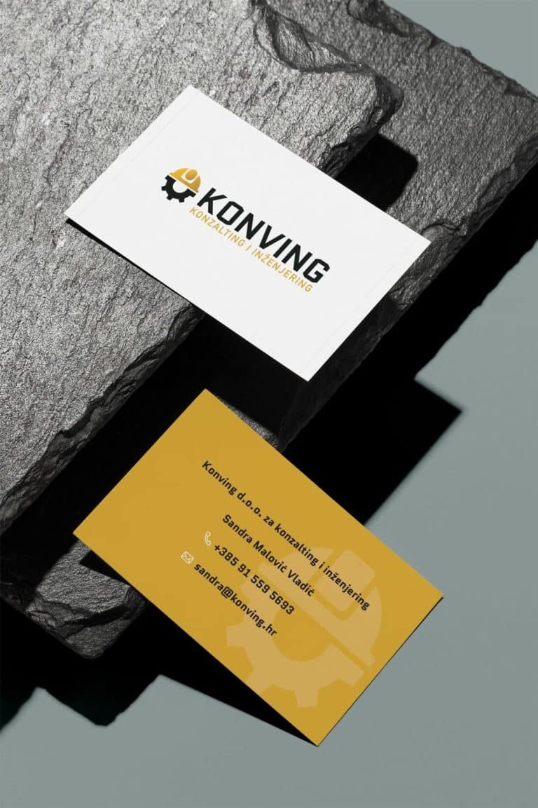 Dizajn vizitke za Konving konzalting - rad iQ Agencije