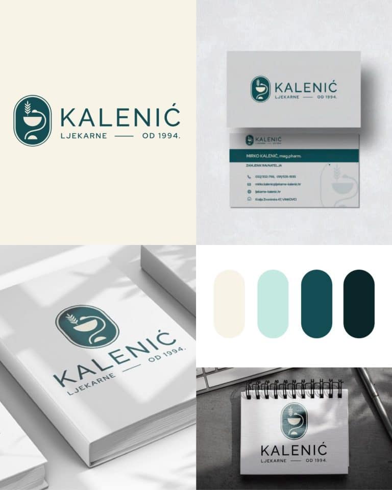 Dizajn logotipa i vizualnog identiteta za brend Kalenić - rad iQ Agencije