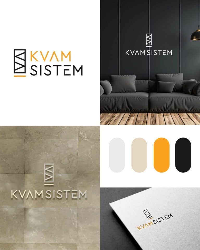 Dizajn logotipa i vizualnog identiteta za Kvam Sistem - rad iQ Agencije