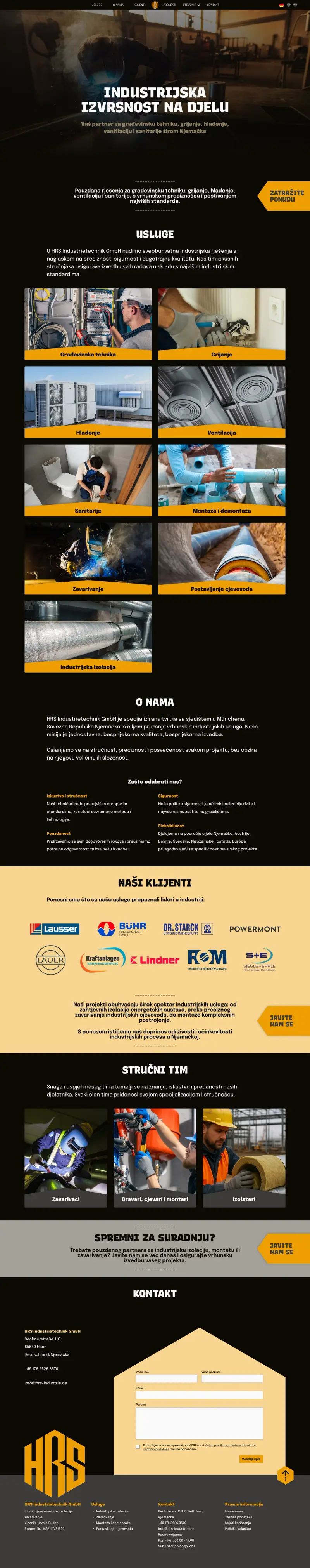 Izrada web stranice za HRS Powermont