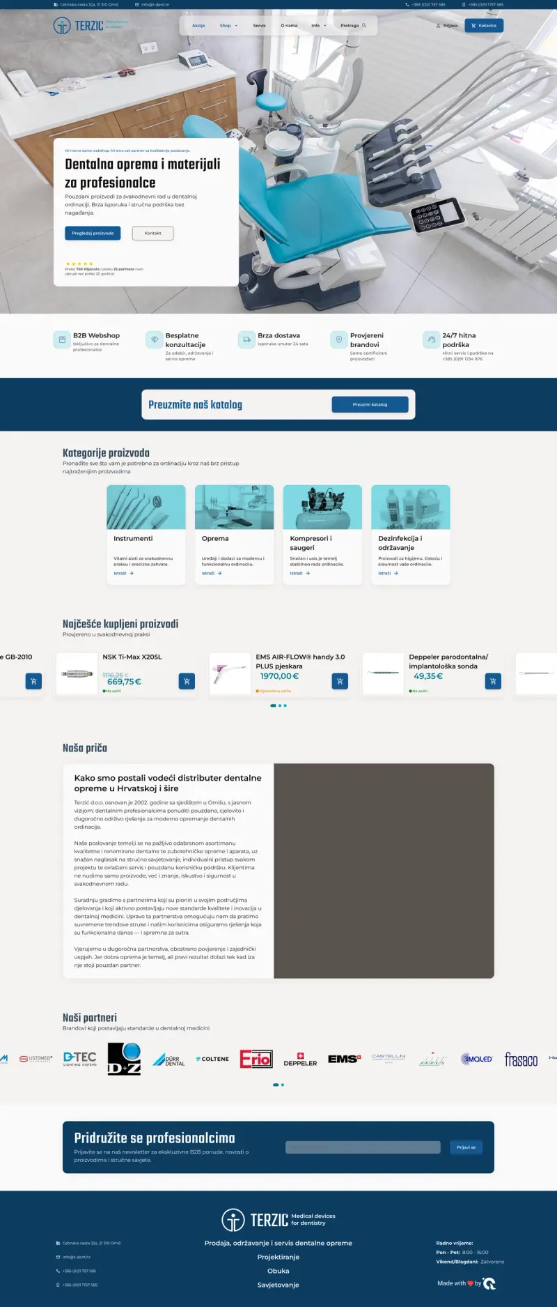Izrada web stranice za T-Dent