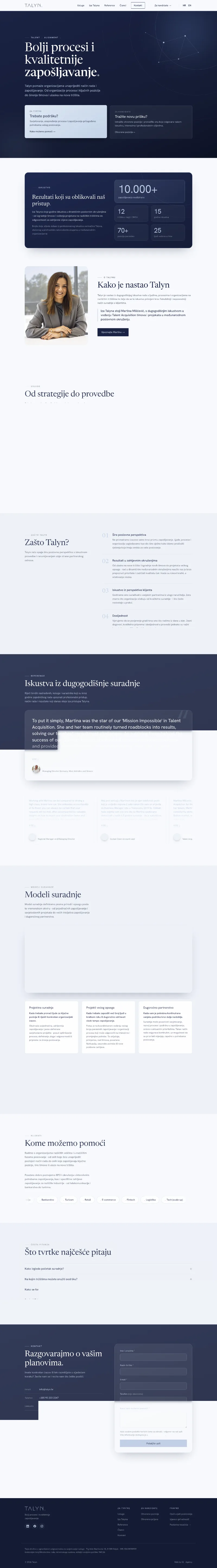 Izrada web stranice za Talyn