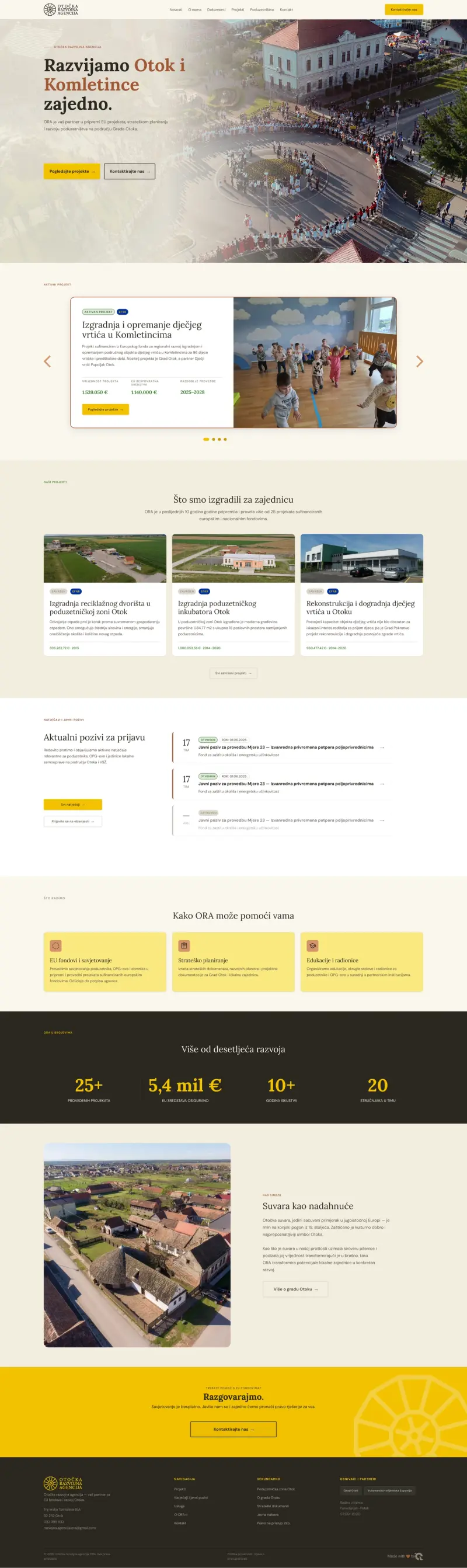 Izrada web stranice za Otočka razvojna agencija