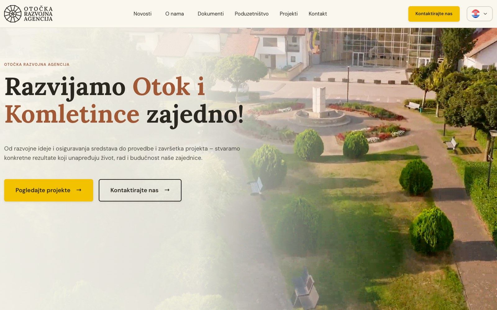 Naslovnica nove web stranice Otočke razvojne agencije (ora.hr)