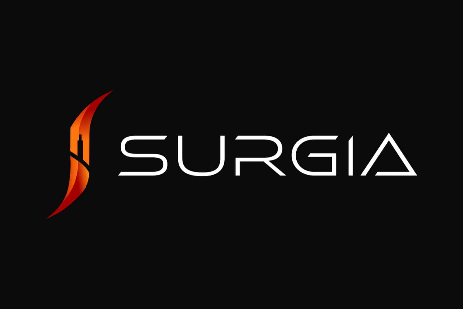 Logotip SURGIA na crnoj podlozi